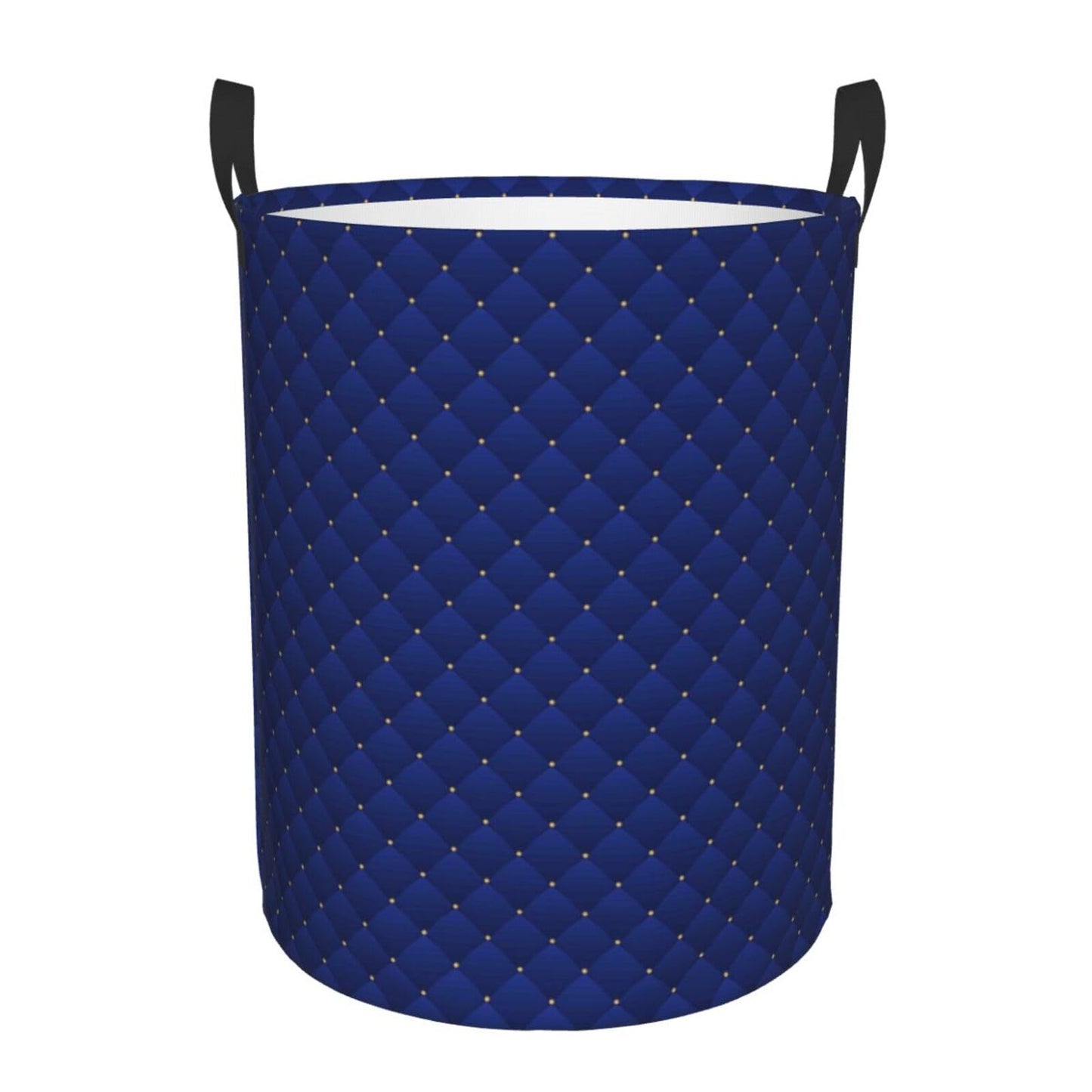 Pevtufa Navy Blue Foldable Laundry Basket Organizer,Fabric Clothes Toy Storage Basket Nursery Hamper Storage Bin For Household B