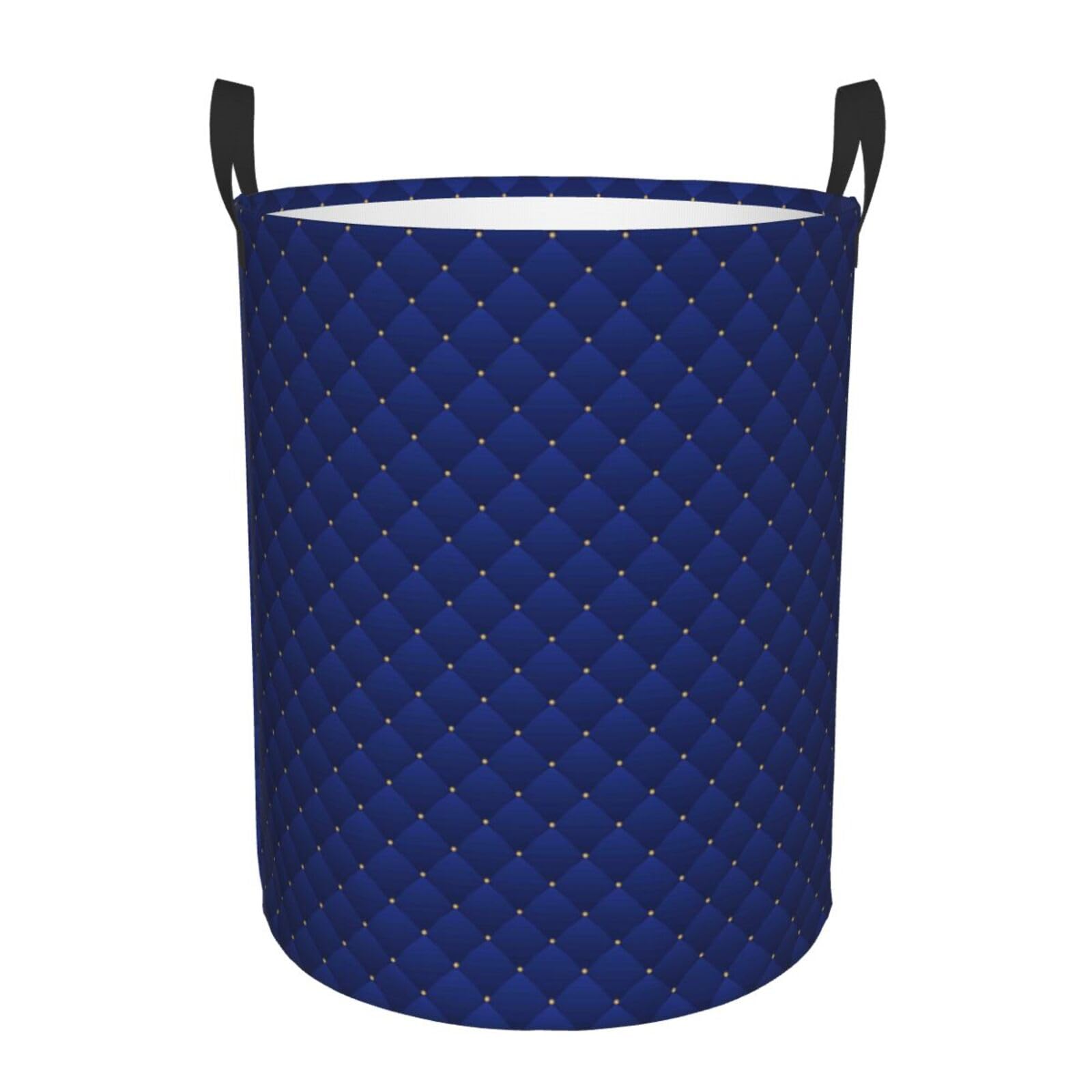 Pevtufa Navy Blue Foldable Laundry Basket Organizer,Fabric Clothes Toy Storage Basket Nursery Hamper Storage Bin For Household B