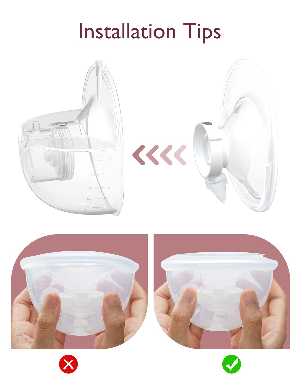 Momcozy Full Set Collector Cup Only Compatible With Momcozy M5 Not For Others. Original M5 Breast Pump Replacement Accessories (