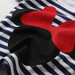 Mud Kingdom Cute Toddler Girl Outfits 3T Red Summer Stripe