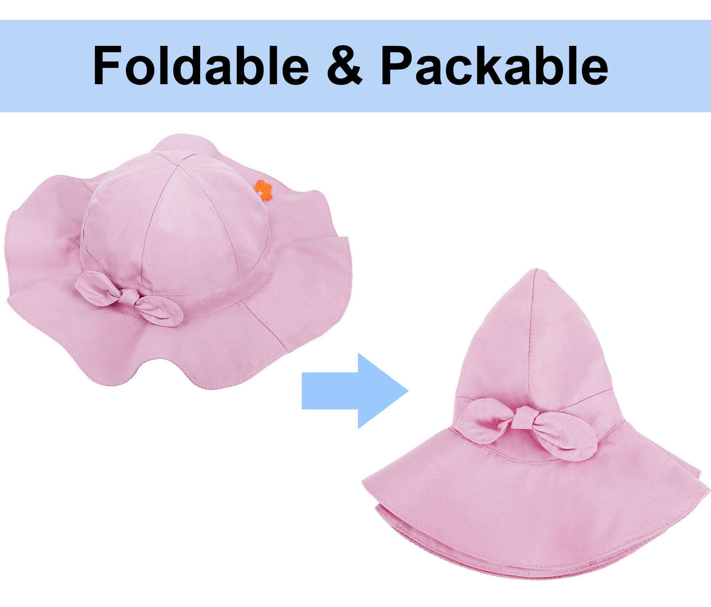Simplikids Upf 50+ Uv Sun Protection Wide Brim Baby Sun Hat,Pink 3,12-24 Months