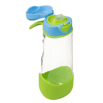 B.Box 20 Oz Sport Spout Kids Water Bottle For School, Sports, Travel, Daycare. Leakproof, Spill Proof, Dishwasher Safe. Easy Gri