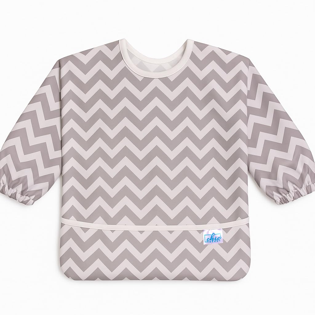 Chic Buddyfull Sleeve Baby Bibs For Girls And Boys 6 Months To 2 Years  Soft Feeding Apron For Toddlers  Waterproof & Easy Cle