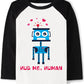 Tkria Kid Boy Valentine Day Outfits Robot Love Mother Heart Cute Toddler Shirt Love Long Sleeve Shirts Top Outfit 6 Years