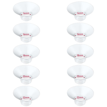 IVARONAL Flange Insert 10PCS 14/16/18/20/22mm*2 Compatible with Momcozy M9/M6/M5/S12 Pro/V1 Pro/V2 pro, Spectra/Medela/Elvie/NCV