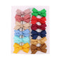12 PCS Baby Bow Bangs Hair Clips Tiny Snap Clip for Infant Toddler Girl Mini Grosgrain Ribbon Hair Bow Barrettes Girls Hair Acce