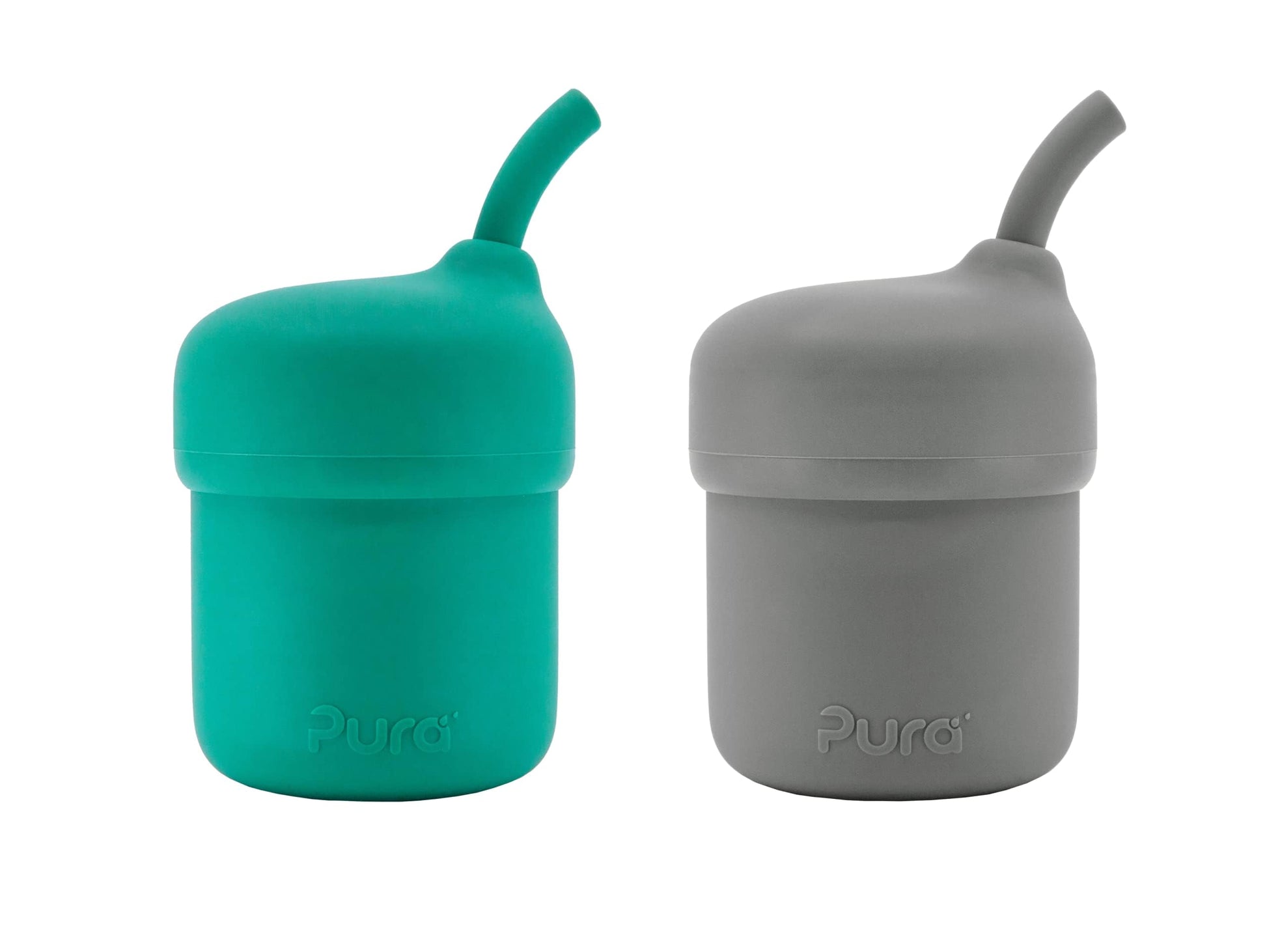 Pura my-my Silicone Straw Cup| Spill Proof, Reusable, Food Grade Silicone, Plastic-Free | For Kids, Toddlers, Babies & Infants -