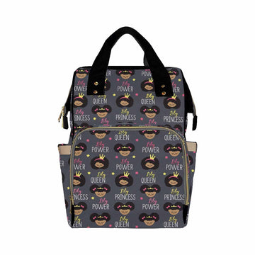 Artsadd Personalized Diaper Bag With Name, Customized Princess Queen Star Nappy Backpack With Thermal Pockets Handbag Shoulder B