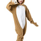 Canasour Kids Sloth Onesie Halloween Cosplay Costume Girls Animal Unisex Outfuit One Piece Hooded Soft Pajamas Brown Party 8-10