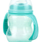 Nuby 3-Stage Wide Neck No Spill Bottle with Handles and Non-Drip Juice Spout, 3 Months, 8 Ounce, Teal