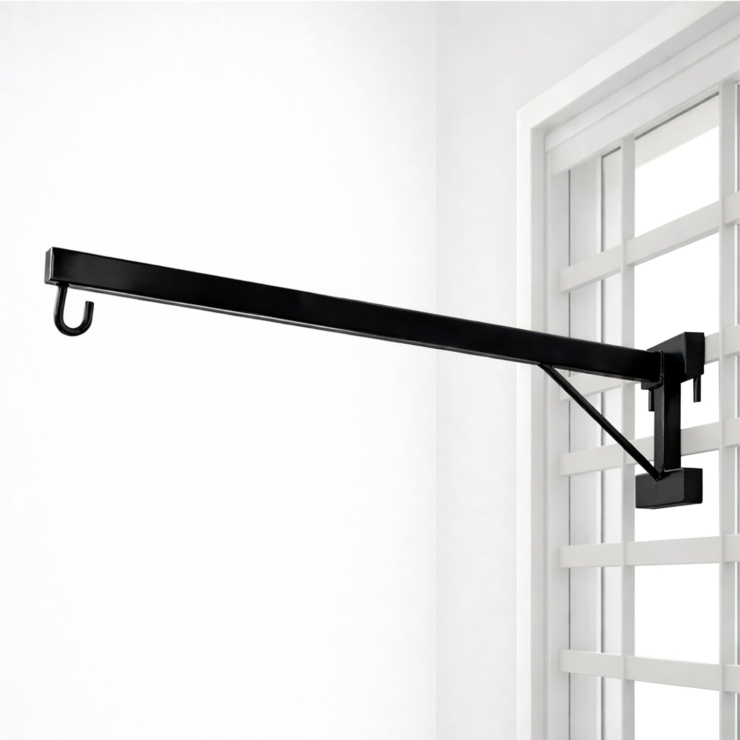 Beetot Baby Window Cradle Hanger Metal Rod | Weight Support Up To 20Kg | Black (Traditional, 80Cm)