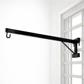 Beetot Baby Window Cradle Hanger Metal Rod | Weight Support Up To 20Kg | Black (Traditional, 80Cm)