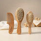 Comfy Cheeks Kids Hair Grooming Set | Wooden Comb & 2 Soft Bristle Hair Brushes | Gentle, TangleFree Hairbrush And Comb For Boy