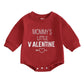 Eadrioss Newborn Baby Boy Girl Valentine Outfit - Mommy'S/Daddy'S Bubble Romper Sweatshirt - Infant Valentine Clothes (Red, 18-2