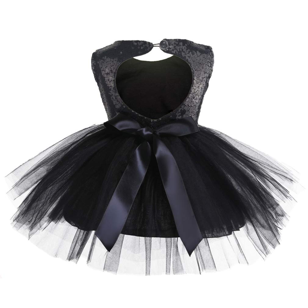 Toddler Girl Baby Lace Flower Sequin Tutu Dress Tulle Pageant Wedding – Cutebaby WBBAPB07VB1H343