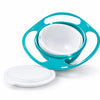Mshine 360 Degree Rotating Gyroscopic Feeding Polypropylene Bowl with Lid | BPAFree Spill Proof Food Grade PP Bowl with Easy Gr