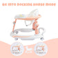 Wwuiuiww 3 In 1 Baby Walker, Baby Walkers For Boys And Girls With Removable Footrest, Feeding Tray, Rocking Function & Music Tra
