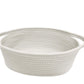 Giftexpress White Woven Basket - 13' X 8' X 5' Cotton Rope Organizing Baskets For Baby Items Or Cat & Dog Toys - Cute Soft Gi