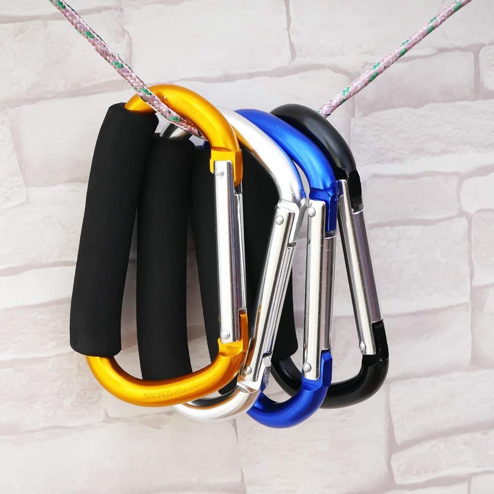 Large Stroller Hooks For Mommy, 2 Pcs Carabiner Stroller Hook Organizer For Hanging Purses, Diaper Bag, Shopping Bags. Clip Fits