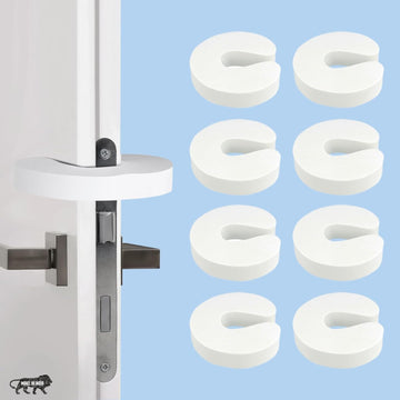 Babypro Baby Proofing Finger UShape Door Guard (Pack Of 8, White) For Kids Safety, NonToxic Eva Foam, Children Safety Door Sla