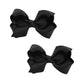 Koolgil Baby Girl's 2Pcs Cute 3 Inch Pure Color Bow-knot Hair Clip for Photography Travel Daily Life (Black)