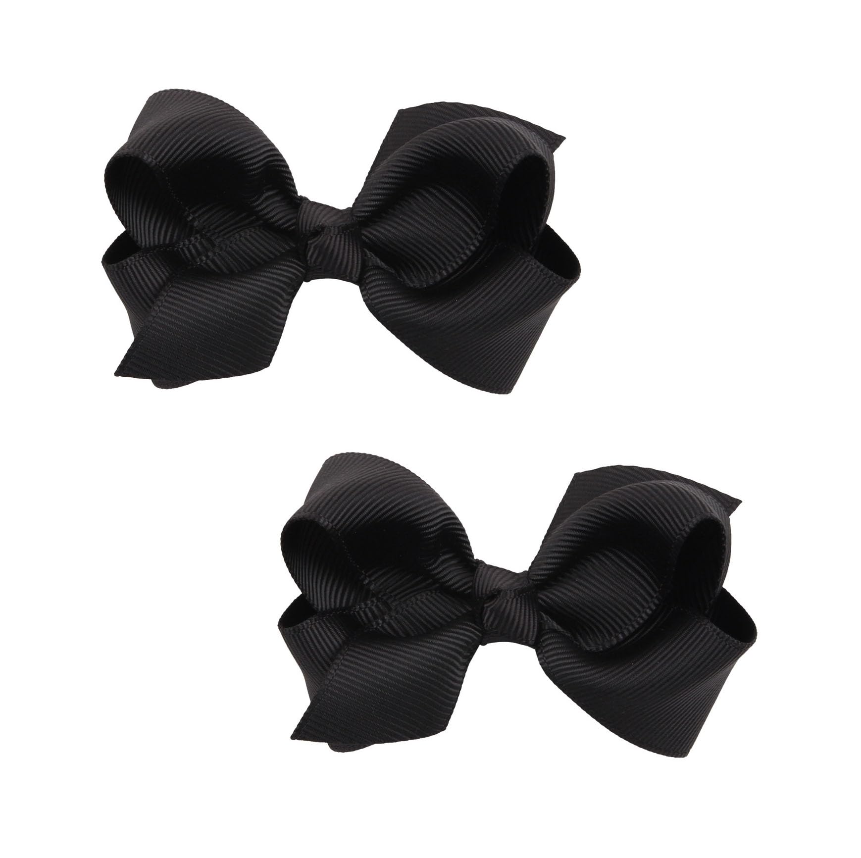 Koolgil Baby Girl's 2Pcs Cute 3 Inch Pure Color Bow-knot Hair Clip for Photography Travel Daily Life (Black)