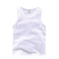 Dcuterq Toddler Baby Boys Girls Solid Tank Tops T-Shirts Undershirts Cotton Summer Sleeveless Vest White 12-18 Months