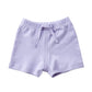 Teach Leanbh Unisex-Baby 3-Pack Cotton Soild Color Short With Drawstring 3-24 Months (18-24 Months, Purple/Yellow/Pink)