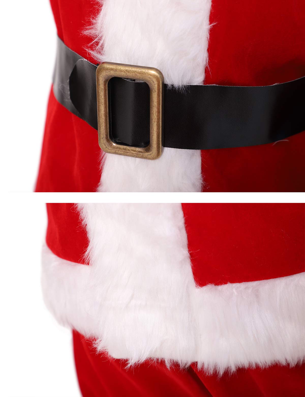 Adomi Children'S Deluxe Santa Suit 10Pc. Christmas Child Santa Claus Kids Halloween Costume Cosplay Xs