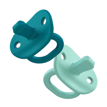 Boon Jewl Biometric Silicone Baby Pacifier - 0+ Months - Blue - Comfortable Silicone Orthodontic Baby Pacifiers With Soothing Ge