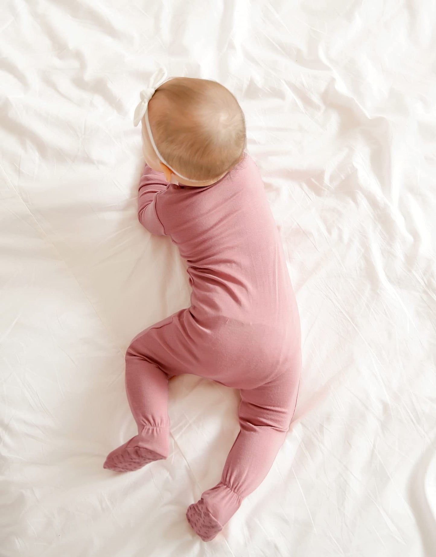 Vaenait Baby Toddler Boys Girls Solid Footie Pajama Cozy Modal Peachpink 3-6M