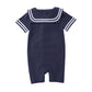 Xm Nyan May'S Baby Toddler Boys Sailor Stripe Romper Marine Navy Romper Onesie Outfit, 3-6 Months