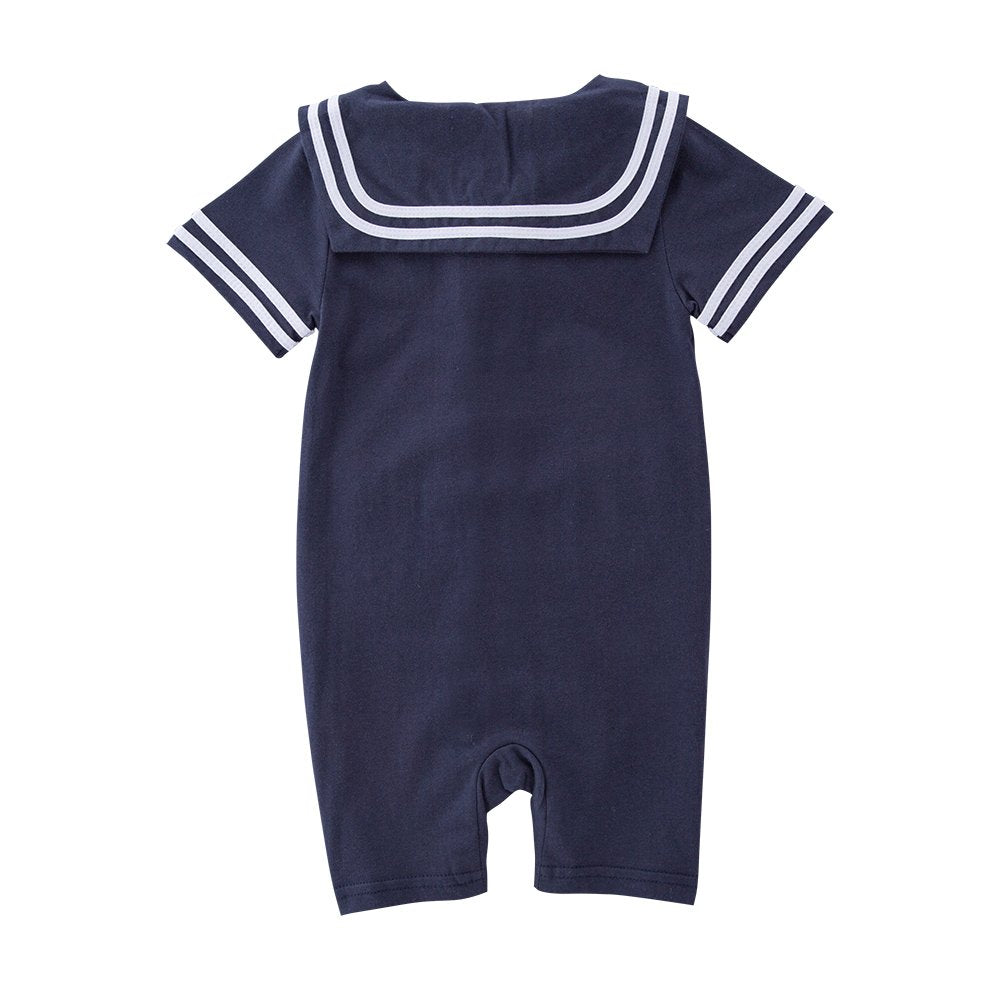 Xm Nyan May'S Baby Toddler Boys Sailor Stripe Romper Marine Navy Romper Onesie Outfit, 3-6 Months