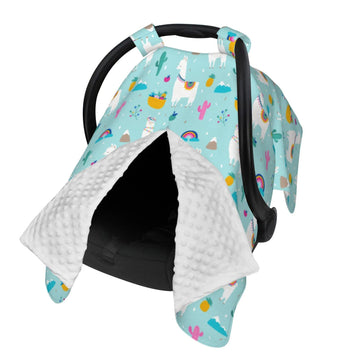 Llama Car Seat Cover For Baby In Winter Summer, Nursing Cover For Mom, Llama Stuff For Baby Boys Girls