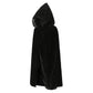 Knelor Kids Hooded Velvet Cloak Robe Halloween Cosutme Cape Fancy Cosplay Costumes 3 To 16 Years (L/Age 8-16, Black)
