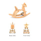 KRAND Wooden Rocking Horse Baby Ride On Toy for Toddler Rocking Horse Classic Design with Pedal and Safe backrest for Toddlers (