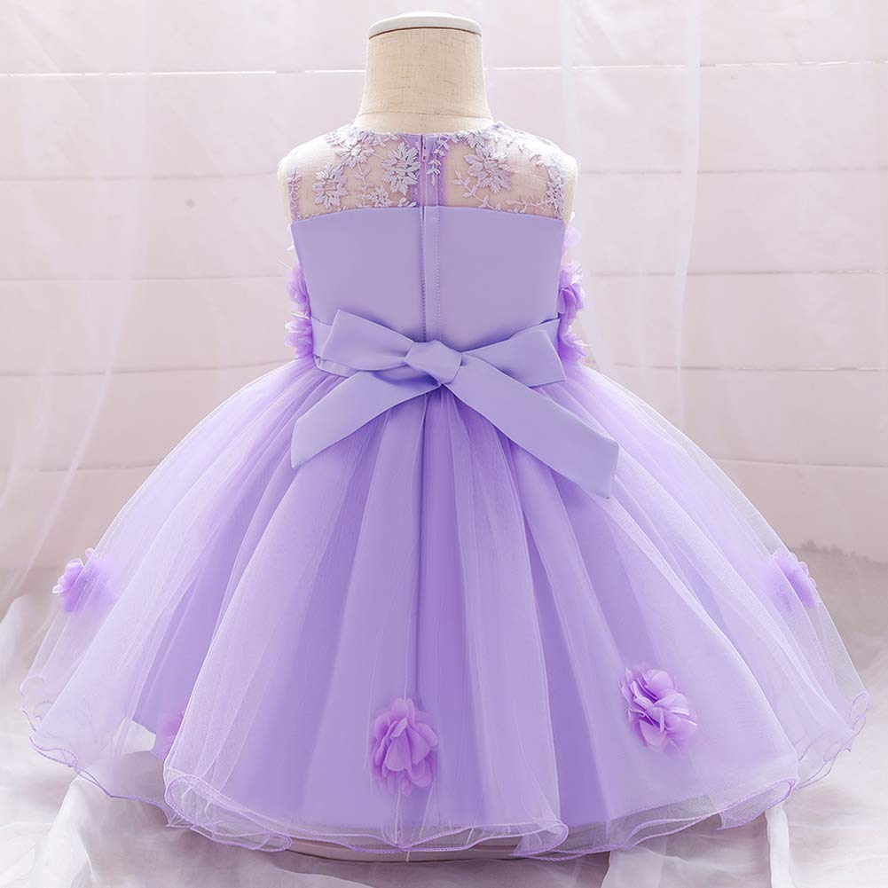 Odasdo Purple Toddler Dress, Lavender Dress For Toddler Girls, First Birthday Party Cake Smash Photoshoot Tulle Baby Easter Dres