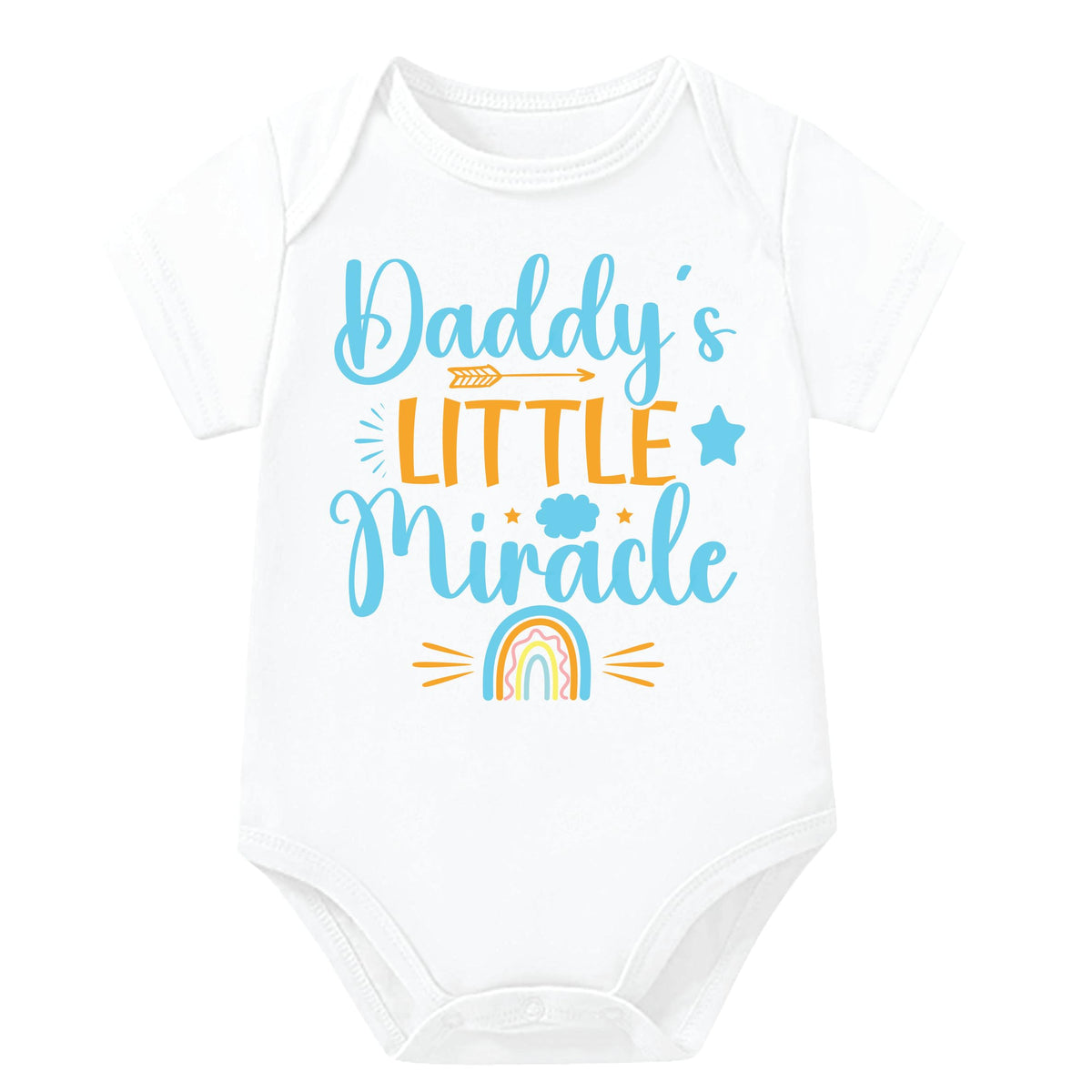 Lillypupp Unisex Pure Cotton New Born Baby Romper Bodysuit Dress With Positive Baby Quote DaddyS Little Mirac Le For Baby Girls