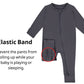 Long Sleeve Footless Romper Baby, Rayon Two Way Zipper Sleeper 3-6 Months Sliver Grey