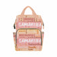 Personalized Name Diaper Backpack, Custom Text Diaper Bag Mummy Nursing Baby Bag Casual Travel Daypack Bag Fashion Multipurpose