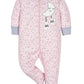 Gerber Baby Girls 4 Pack Sleep 'N Play Footie Cloudy Newborn