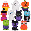 ArtCreativity Assorted Halloween Rubber Characters for Kids, Pack of 10, Variety of Halloween Figures, Trick or Treat Supplies, 