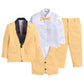 Jeetethnics Boys Yellow Coat Suit Set With Waistcoat Shirt And Trousers (9105Dhv)
