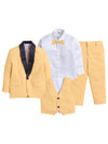 Jeetethnics Boys Yellow Coat Suit Set With Waistcoat Shirt And Trousers (9105Dhv)