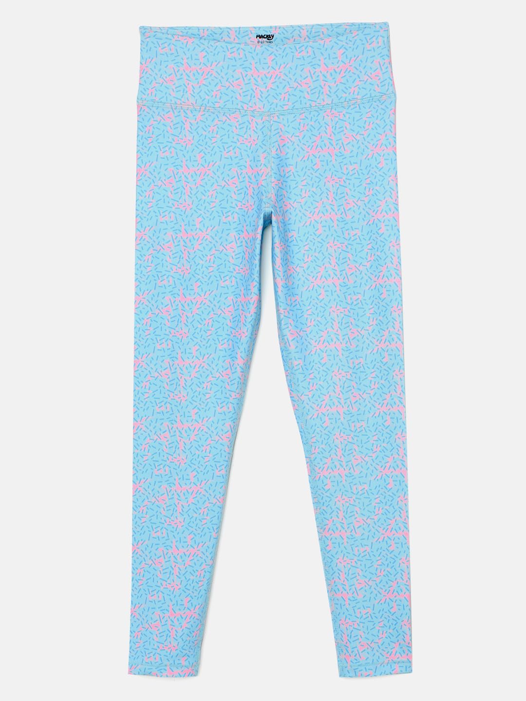 mackly Girls Mid Rise Printed Donut Sprinkle Tights | Stylish, Stretchable Activewear for Sports, Fitness & Casual Wear