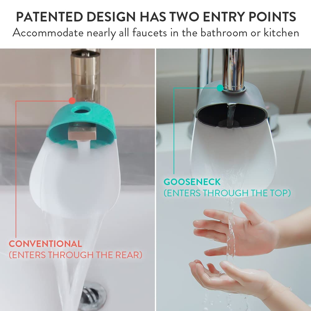 Prince Lionheart Fun And Safe Hand-Washing Solution, Faucet Extender For Babies And Toddlers,Fits Standard And Gooseneck Faucets