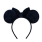 Karett Mouse Ears Bow Headbands, Sparkle Ears Headband Girl Women Glitter Hair Band For Party Princess Decoration Cosplay Costum