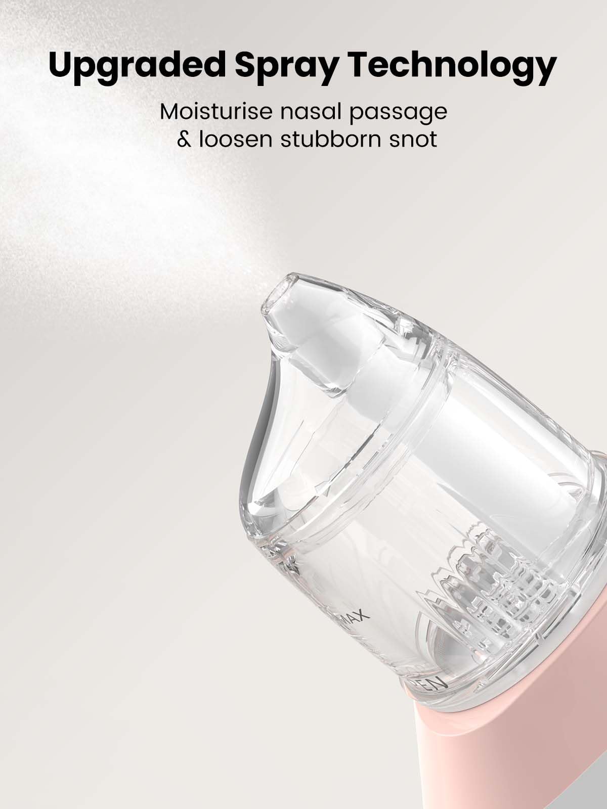 Grownsy Nasal Aspirator For Baby, 2-In-1 Electric Nose Spray & Suction, Baby Nose Sucker With Powerful Suction, Music And Light