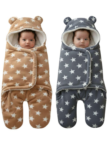Aakriti Newborn Hooded Baby Blanket Wrapper for Winter Baby Swaddling ||Blanket for Baby Girls & Baby Boys ||Baby Sleeping Bag |