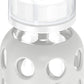 Lifefactory 4-Ounce Bpa-Free Glass Baby Bottle With Stage 1 Nipple And Protective Silicone Sleeve, Stone Gray
